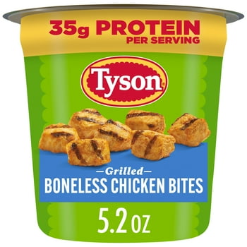Tyson Grilled Boneless Chicken Bites Cup, 5.2 oz (Frozen, Fully Cooked)