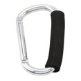 thumbnail image 1 of Mosquetón grande de aleación de aluminio en forma de D con mango suave de liberación rápida, gancho para compras, hebilla para acampar, llavero para exteriores, mosquetón con clip, 1 of 6