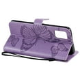 thumbnail image 4 of Samsung Galaxy A71 (4G) Case, Dteck Embossed Butterfly Magnetic Flip PU Leather Wallet Case Stand Protective Cover with Hand Strap [Built-in credit card slots/money pocket],Purple Butterfly, 4 of 6