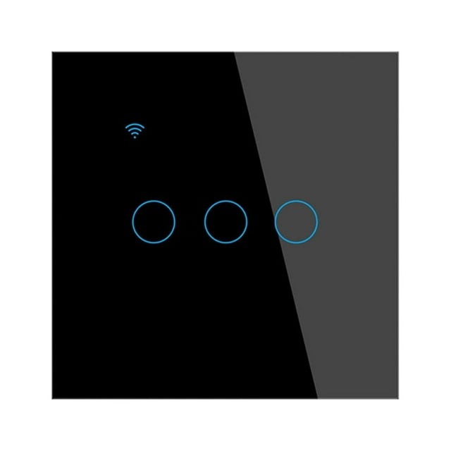Tuya Interrupteur Lumineux Intelligent Wi‐Fi, Commande Tactile, Aucun Fil Neutre Requis, Gang 1234