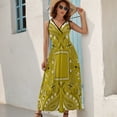 thumbnail image 5 of Paisley Bandana Pattern Yellow Sleeveless Dress Summer Women Clothes Dress for Pregnant Women Dresses, 5 of 9