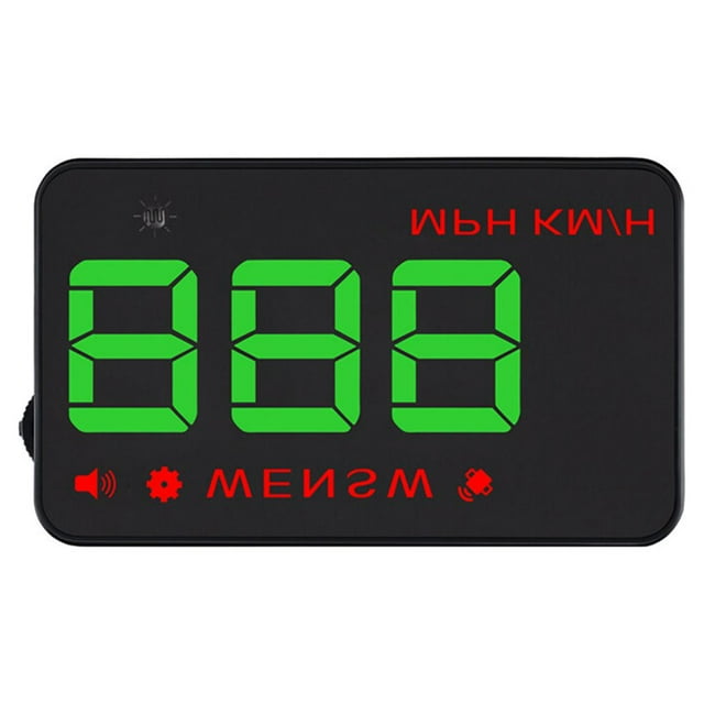 kurtrusly Speedometer 3.5 Speed Odometer Mileage HUD Display Digital Speed Alarm KMH Altitude Display Projector 3.5'' No.02