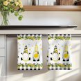 thumbnail image 7 of Lemon Gnomes Kitchen Towels Set of 3, Farmhouse Botanical Fruits Black Plaid Absorbent Dish Towels for Kitchen, Microfiber Hand Towel, Quick Drying Tea Towel for Cleaning Decorative Dishcloths, 7 of 7