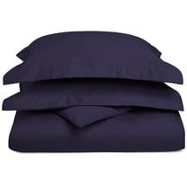 Lavish BNM Cotton Blend Duvet Cover Set - Full/Queen, Navy Blue