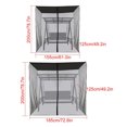 AcserGery Polyester Mesh Patio Mosquito Net with Zipper Opening and