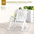 thumbnail image 3 of Outsunny Outdoor Adirondack Style Wooden Rocking Chair, Large, White, 3 of 9