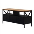 thumbnail image 2 of 60" Distressed 3-Drawer Solid Wood TV Console - Reclaimed Barnwood / Black, 2 of 6