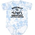 thumbnail image 3 of Inktastic Officially the World's Greatest Little Sister Girls Baby Bodysuit, 3 of 5