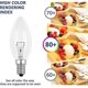 thumbnail image 5 of E14 40W Candle Bulb, Incandescent Bulb, Warm White 2700K, Edison Bulbs, Pack of 6, 5 of 5