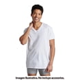 thumbnail image 3 of Playera Fruit of the Loom para Hombre, Cuello V, Algodón Sustentable Blanca 3 Piezas, Talla CH, 3 of 4