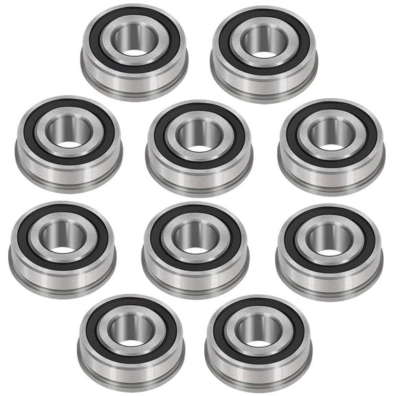 DEEG 10 Pack Lawn Mower Wheel Flanged Ball Bearing, ID 3/4" x OD 1-3/8"