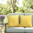 thumbnail image 1 of Adabana - Juego de 2 fundas de almohada geométricas para exteriores, impermeables, estilo bohemio, para patio, jardín, 18.0 x 18.0 in, color negro Ormromra WMPH-1456-4, 1 of 5