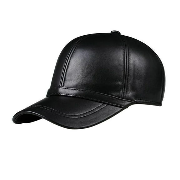 New Arrival Men Genuine Sheepskin Baseball Cap Brand Casual 100% Real Leather Cap Male Father's Hats Adjustable ,Fashion Design