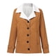 thumbnail image 4 of Puntoco Mujer Tallas Grandes Invierno Cálido Compuesto Felpa Botón Solapas Chaqueta Outwear Abrigo Puntoco Puntoco-5887, 4 of 6