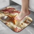 thumbnail image 5 of 1pc Seashells Absorbent Non-Slip Bathroom Thickened Flannel Rug Decor,Soft,Quick Drying,Suitable For Indoor/outdoor Use,Bathrooms,Bedrooms,Kitchens,Terrace,Laundry Rooms,16"x24", 5 of 7