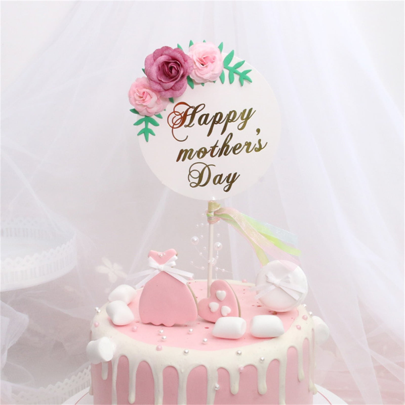 Party Cake Decor for Mother Happy Mothers Day Party Cake Decorations Proud Mom of The 2021 Graduate Cake Topper 