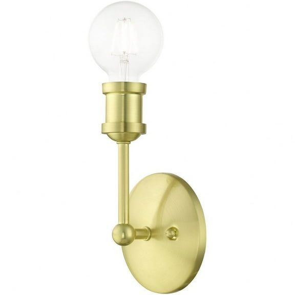 1 Light Ada Bathroom Light in Transitional Style-8.5 inches Tall and 5 inches Wide-Satin Brass Finish Bailey Street Home 218-Bel-4821238