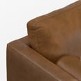 thumbnail image 6 of Morrison 89 inch Wide Mid-Century Modern Sofa in Caramel Brown Top Grain Genuine Leather, 6 of 16