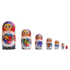 "8.5"" Set of 7 Christmas Celebration in Village with Music Russian Nesting Dolls"