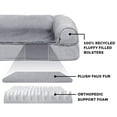 thumbnail image 4 of Cama ortopédica Furhaven de felpa y gamuza Con funda extraíble y lavable gris Grande, 4 of 5