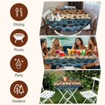 thumbnail image 7 of Navy Blue Brown Round Tablecloth, Fitted Table Cover with Elastic for 45"-54" Round Tables, Rustic Farmhouse Dog Paw Vintage Table Cloth Outdoor Indoor Dinning Party Waterproof Tablecloths, 7 of 7