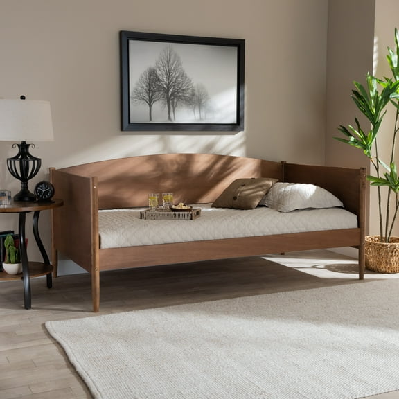 Baxton Studio Veles MidCentury Modern Ash Wanut Finished Wood Daybed
