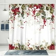 thumbnail image 3 of Fall Harvest Thanksgiving Pumpkin Shower Curtain, Autumn Leaves with Pumpkins Farmhouse Bath Curtain, Maple Leaves Bathroom Accessories Botanical for Bathroom Curtain, 3 of 6