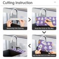 thumbnail image 5 of Yayeee Faucet Mat for Kitchen Sink 30" Diatomite Long Splash Guard Pad, Halloween Ghosts Purple, 2 Pack, 5 of 7
