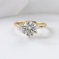 thumbnail image 3 of Cora Jewellery 2.5CT Tulip Setting Round Moissanite Solitaire Engagement Ring For Women, 14K Yellow Gold, 3 of 5