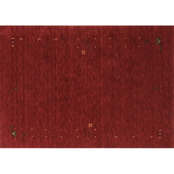 Ahgly Company Indoor Rectangle Abstract Brown Contemporary Area Rugs, 3' x 5'