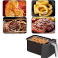 thumbnail image 5 of Stackable Air Fryer Racks Rectangular Stainless Steel Multi Layer Dehydrator Rack for Air Fryer Grilling Baking Steaming Compatible with Most 10 in and Larger Air Fryers Set of 3, 5 of 6