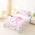 thumbnail image 5 of Manfei Chic Bow Tie Twin Sheet Sets For Kids,Letter R Monogram Letter Bedding For Girly,3-Piece, 5 of 6