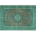 thumbnail image 1 of Ahgly Company Indoor Rectangle Persian Turquoise Blue Traditional Area Rugs, 8' x 12', 1 of 4