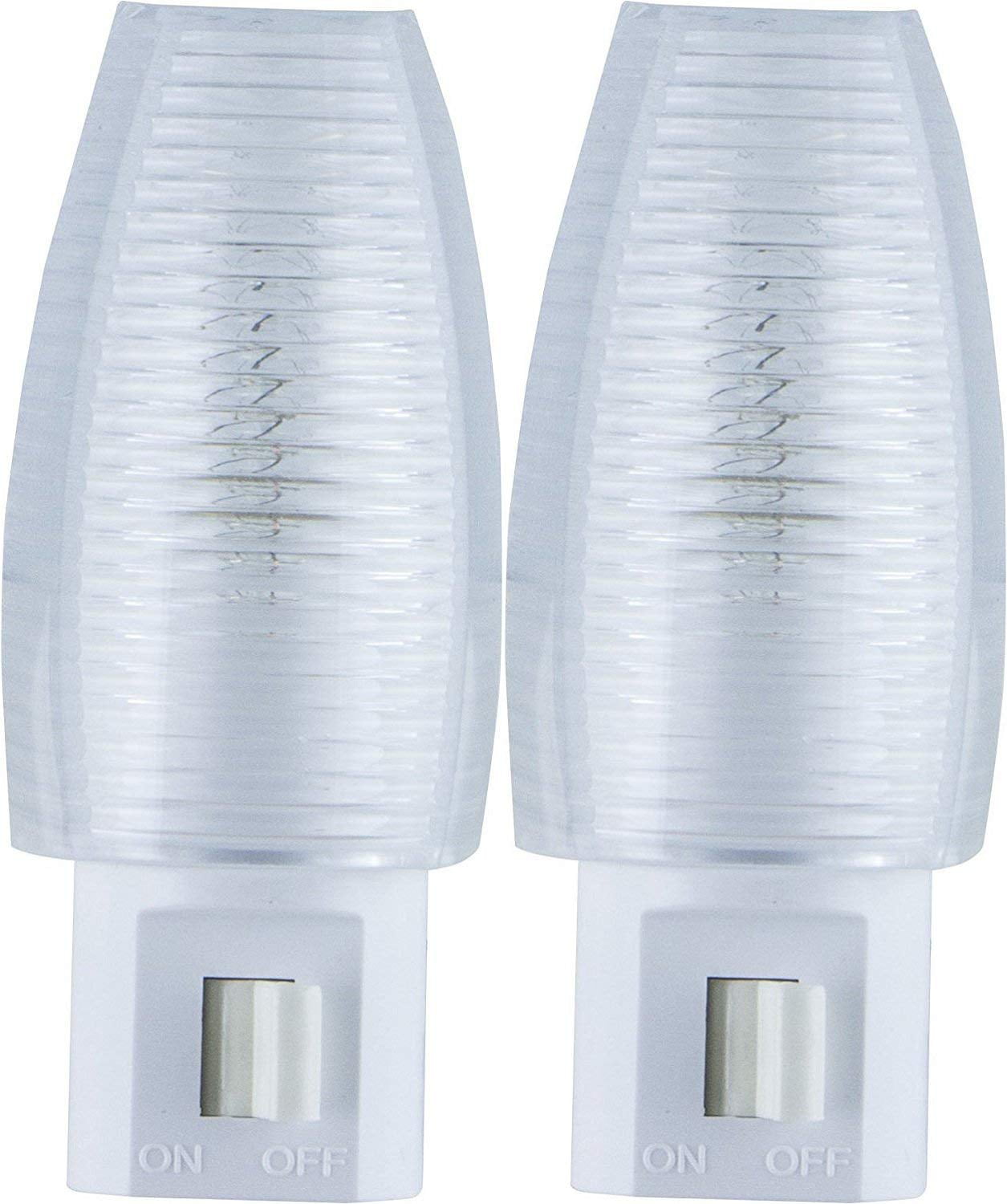 Lights By Night Manual On/Off Incandescent Night Light Pack of 2 Light Bulb Clear Shade