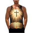 thumbnail image 2 of BRGZLK Tanks Top For Mens Jesus Cross Faith Sleeveless Crew Neck Workout Tank Tops Summer Casual Quick Dry Tees, 2 of 6