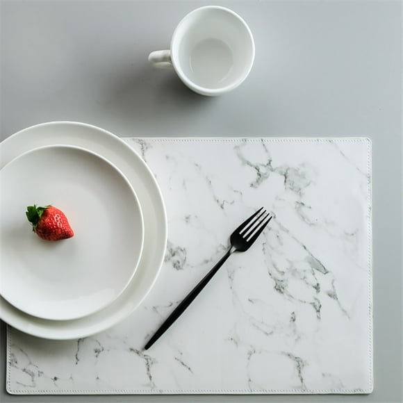 Yhmxh Table Decor Table Runner Placemats Leather Dining Table Place Mats,Heat-Resistant Anti-Skid Kitchen Table Mats the Silicone