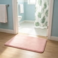 thumbnail image 2 of Bath Mat Bathroom Rug, Absorbent Fleece Floor Mat Non Slip Shower Toilet Room Rug for Sink Area Bathroom Decor, 23.62 x 15.75 in, Pink, 2 of 6