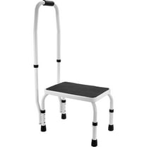 SKYSHALO Height Adjustable Non-Slip Portable White Step Stool