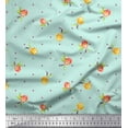 thumbnail image 1 of Soimoi Green Cotton Cambric Fabric Flower Floral Decor Fabric Printed Yard 42 Inch Wide, 1 of 3