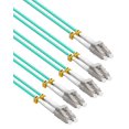 thumbnail image 1 of VANDESAIL Cable de Fibra Óptica 10G Gigabit Cables de Fibra Óptica con LC a LC Multimodo OM3 Duplex 50/125 OFNP (0.5M OM3-5Pack), 1 of 5