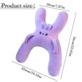 thumbnail image 3 of DLMCUH Car Sleeping Pillow, Purple Rabbit H‑Shape Cushion With Safety Belt Protector, Machine Washable Compressible Travel Gadget, for Vehicle Neck Back Relax Protection, 3 of 5