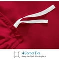 thumbnail image 4 of VEGAS HOTEL COLLECTION Classic Egyptian Cotton 1-Piece Duvet Cover { Zippered Closure } 1000 Thread Count- Fabulous Solid Looking Color Red - Oversized King Size, 4 of 7