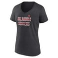 thumbnail image 2 of Women's Heathered Charcoal Oklahoma Sooners Stride for Stride V-Neck T-Shirt, 2 of 3
