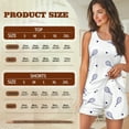 thumbnail image 7 of TSOVTHRID Table Tennis Racket Print Pajama Set for Women Round Collar Nightwear Cute Sleeveless Print Sleepwear Tank Top and Shorts Pj Set Soft 2 Piece Loungewear, Size L, 7 of 7