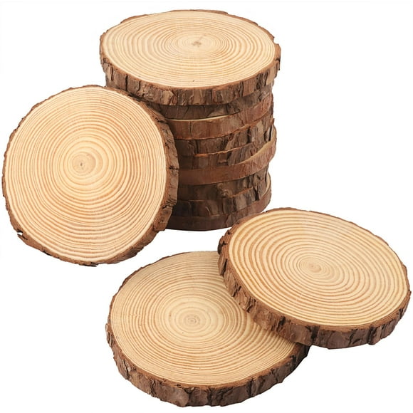 Rodajas de Madera GNIEMCKIN de Pino Natural 14-16 cm Juego de 12