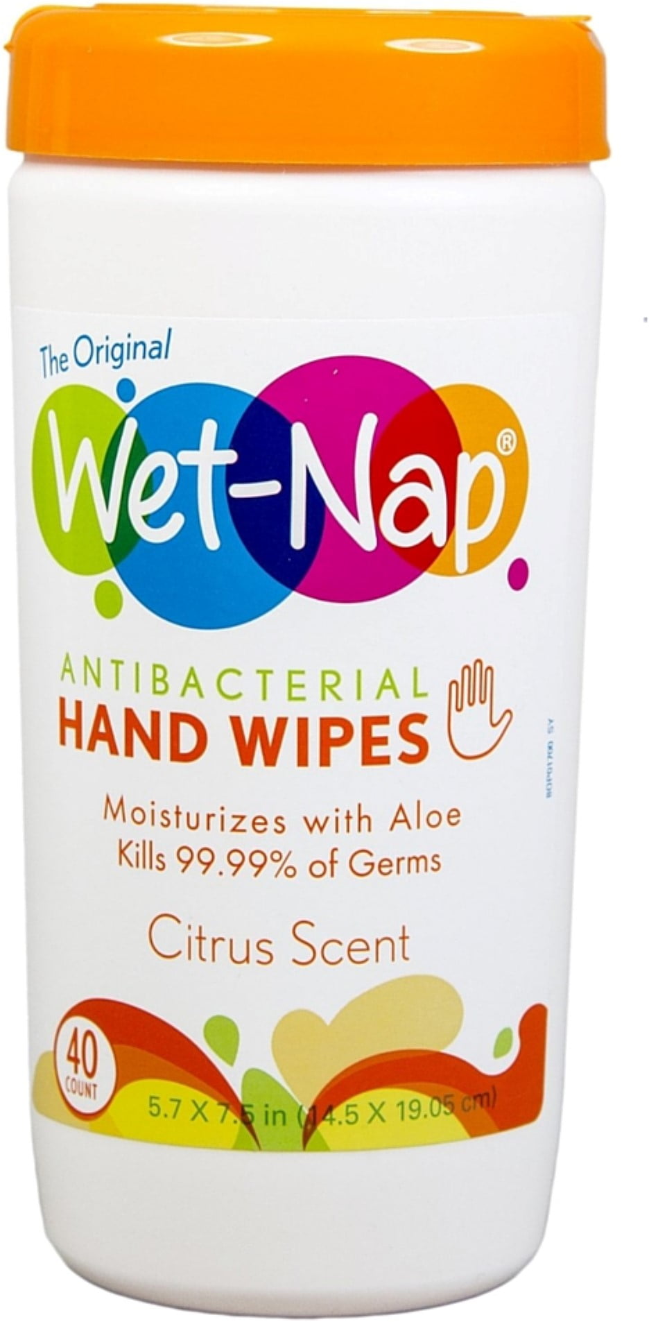 WetNap Antibacterial Hand Wipes, Citrus 40 ea (Pack of 3