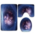 thumbnail image 1 of JSDART Space Outer Space Nebula Gas 3 Piece Bathroom Rugs Set Bath Rug Contour Mat and Toilet Lid Cover, 1 of 2