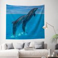thumbnail image 3 of Tapestry Wall Hanging Dolphins Jumping Water Tapestries Home Decor for Bedroom Aesthetic 60 X90 IN, 3 of 3