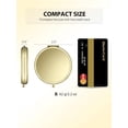 thumbnail image 2 of Compact Mirror for Purse, Double-Sided 1X/2X Magnifying Metal Pocket Makeup Mirrors(Round,Gold), 2 of 6