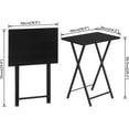 thumbnail image 3 of TV Tray, Folding TV Table, Stable Snack Table for Small Space, Portable Sofaside Table, Easy Assembly and Storage, Ideal for Snacks and Meals in Living Room, Rustic Brown and Black BF15BZ01, 3 of 18
